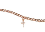 Christian Jewelry, Cross Bracelet , Rose Gold Bracelet, Spiritual Jewelry, Religious Jewelry, Faith Bracelet, Gifts for her, Charm Bracelets