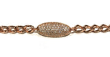 CZ Micro Pave Rose Gold Chain Bracelet, Rose Gold Jewelry, Anniversary Gifts for Her