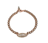 CZ Micro Pave Rose Gold Chain Bracelet, Rose Gold Jewelry, Anniversary Gifts for Her