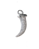 Ox Horn Charm, Horn Charm, Jewelry Supplies, Jewelry Making, Bulk Charms, CZ Micro Pave Ox Horn Charm, DIY Jewelry, Pave Charms, Ox Horn