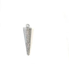 Silver Spike Charm, Pave Charm, Spike Charm, Pave Spike Charm, Cone Charm, Pave Cone Charm, Jewelry Supplies, DIY Jewelry, Spike Pendants