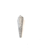 Silver Spike Charm, Pave Charm, Spike Charm, Pave Spike Charm, Cone Charm, Pave Cone Charm, Jewelry Supplies, DIY Jewelry, Spike Pendants