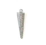 Silver Spike Charm, Pave Charm, Spike Charm, Pave Spike Charm, Cone Charm, Pave Cone Charm, Jewelry Supplies, DIY Jewelry, Spike Pendants