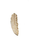 CZ Pave Leaf Charms, Feather Charm, Jewelry Supplies, Jewelry Making, CZ Micro Pave Charms, Gold Plated Charms, Large Charms, Diy Jewelry