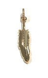Gold Plated Leaf Pendant, Jewelry Supplies, Jewelry Findings, CZ Pendant, Micro Pave Pendants, Gold Leaf Pendant, DIY Jewelry, Gold Leaf