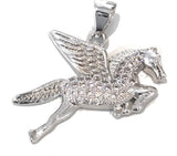 Horse Pendant, Animal Jewelry, Silver Horse Pendant, CZ Micro pave Horse Pendant, Animal Pendant, Jewelry Supplies, Jewelry Making