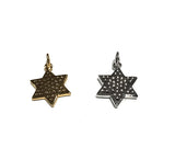 Pave Star Charm, Gold Star Charm, Silver Star Charm, Star Charms, Pave Charms, Jewelry Findings, Jewelry Supplies , Diy Jewelry, Bulk Charms