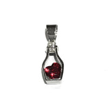 Heart Pendant, Bottle Pendant, Pave Pendants, Jewelry Supplies, Jewelry Making, CZ Pendants, Pave Pendants, CZ Micro Pave, DIY Jewelry, 1 Pc