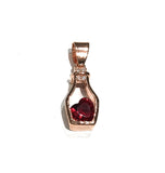 Heart Pendant, Bottle Pendant, Pave Pendants, Jewelry Supplies, Jewelry Making, CZ Pendants, Pave Pendants, CZ Micro Pave, DIY Jewelry, 1 Pc
