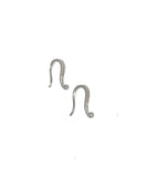 Pave Ear Wires, CZ Micro Pave Ear Wires, CZ Ear Wire, Earring Components, Silver Ear Wires, Jewelry Supplies, DIY Jewelry, Ear Wire -1 Pair
