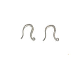 Pave Ear Wires, CZ Micro Pave Ear Wires, CZ Ear Wire, Earring Components, Silver Ear Wires, Jewelry Supplies, DIY Jewelry, Ear Wire -1 Pair