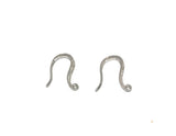 Pave Ear Wires, CZ Micro Pave Ear Wires, CZ Ear Wire, Earring Components, Silver Ear Wires, Jewelry Supplies, DIY Jewelry, Ear Wire -1 Pair
