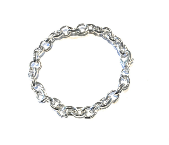 Silver Plated Link Bracelet, DIY Bracelet, Bracelet Findings, Jewelry Findings, Jewelry Supplies, Bracelet Components