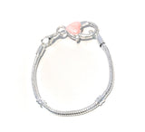 European Bracelet, Snake Chain Bracelet, Heart Bracelet, Pink Heart Bracelet, Diy Bracelet, Bracelet Findings, Bracelet Making, Heart Clasp