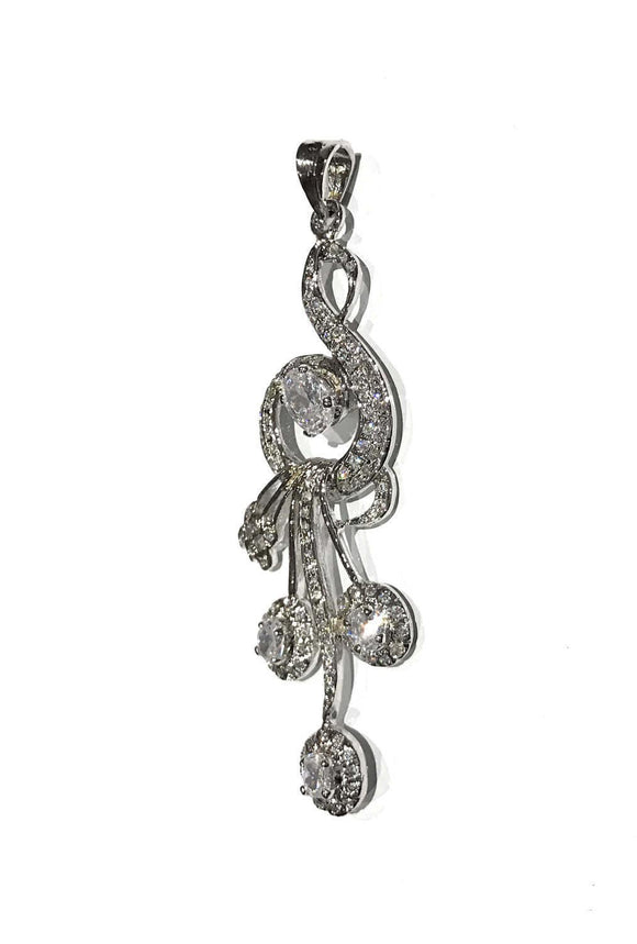 Large Pendants, Silver Pendants, CZ Pendants, Jewelry Making, Jewelry Supplies, Jewelry Findings, DIY Jewelry, Necklace Findings, Rhinestone