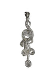 Large Pendants, Silver Pendants, CZ Pendants, Jewelry Making, Jewelry Supplies, Jewelry Findings, DIY Jewelry, Necklace Findings, Rhinestone