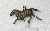Horse Charm, Pave Diamond Charm, 925 Silver Animal Charms, DIY Jewelry Making, Jewelry Supplies