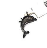 Ocean Charms, Animal Charm, Pave Charms, Silver Charms, Oxidized Silver Charms, Jewelry Supplies, Jewelry Making, Diy Jewelry, Diamond Charm