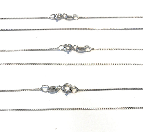 Silver Chain, Sterling Silver Chain, Necklace Chain, Silver Box Chain, Box Chain 1.2 mm, Silver Chain Bulk, Jewelry Findings, Jewelry Making