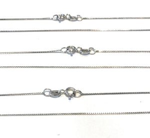 18" Silver Chain, Sterling Silver Chain, Necklace Chain, Silver Box Chain, Silver Chain Bulk Jewelry Findings Jewelry Making, 1.2mm
