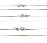 18" Silver Chain, Sterling Silver Chain, Necklace Chain, Silver Box Chain, Silver Chain Bulk Jewelry Findings Jewelry Making, 1.2mm