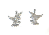 Sterling Silver Bird Pendant, CZ Micro Pave Animal Pendant, Jewelry Supplies for Jewelry Making, Wholesale Silver Pendant for DIY Jewelry