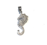 Seahorse Pendant, Seahorse Charm Pendant, Sterling Silver Pendant, Animal Pendant, Pave Pendant, Silver Pendant, DIY Jewelry, Jewelry Making