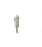 Silver Spike Charm, Pave Charm, Spike Charm, Pave Spike Charm, Cone Charm, Pave Cone Charm, Jewelry Supplies, DIY Jewelry, Spike Pendants