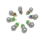 Jewelry Charms, Bracelet Charms, Pearl Charm, Bead Charms, Jewelry Making, Pearl Beads, Jewelry Findings, Crystal Charms, Bulk Charms, 2 Pcs