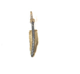 Gold Plated Leaf Pendant, Jewelry Supplies, Jewelry Findings, CZ Pendant, Micro Pave Pendants, Gold Leaf Pendant, DIY Jewelry, Gold Leaf