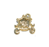 5 Pc Gold Carriage Charms, Carriage Charms, Gold Charms, Princess Charms, Princess Carriage Charms, Fairy Charms, Jewelry Findings, Princess