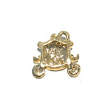 5 Pc Gold Carriage Charms, Carriage Charms, Gold Charms, Princess Charms, Princess Carriage Charms, Fairy Charms, Jewelry Findings, Princess