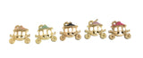 5 Pc Gold Carriage Charms, Carriage Charms, Gold Charms, Princess Charms, Princess Carriage Charms, Fairy Charms, Jewelry Findings, Princess