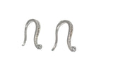 Pave Ear Wires, CZ Micro Pave Ear Wires, CZ Ear Wire, Earring Components, Silver Ear Wires, Jewelry Supplies, DIY Jewelry, Ear Wire -1 Pair