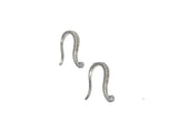 Pave Ear Wires, CZ Micro Pave Ear Wires, CZ Ear Wire, Earring Components, Silver Ear Wires, Jewelry Supplies, DIY Jewelry, Ear Wire -1 Pair