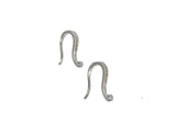 Pave Ear Wires, CZ Micro Pave Ear Wires, CZ Ear Wire, Earring Components, Silver Ear Wires, Jewelry Supplies, DIY Jewelry, Ear Wire -1 Pair