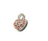 Silver Heart Charms, Heart Charms, Rhinestone Heart Charm, Blue Heart Charm, Pink Heart Charm, Jewelry Findings, DIY Jewelry, Love Charms