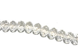 Clear Beads , Glass Beads, Faceted Glass Rondelle Quartz Beads, DIY Jewelry, Jewelry Making Beads, Jewelry Supplies, 8X6mm
