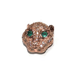 Leopard Head Beads, Pave Beads, Rose Gold Leopard Bead, Gold Leopard Head Bead, Micro Pave Bead, Animal Beads, Jewelry Findings, 11x11x6mm