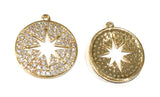 Star Charms, Pave Star Charm, Pave Charm, Star pendant, Pave Pendant, Jewelry Supplies, Jewelry Making, DIY jewelry, Micro Pave Charms, 1Pc