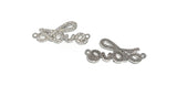 Love Connector, Pave Connector, CZ Micro Pave Connector, Bracelet Connector, Jewelry Findings, Jewelry Findings, Jewelry Supplies, CZ Links