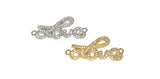 Love Connector, Pave Connector, CZ Micro Pave Connector, Bracelet Connector, Jewelry Findings, Jewelry Findings, Jewelry Supplies, CZ Links