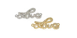 Love Connector, Pave Connector, CZ Micro Pave Connector, Bracelet Connector, Jewelry Findings, Jewelry Findings, Jewelry Supplies, CZ Links