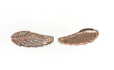 Rose Gold Wing Connector, CZ Micro Pave Bracelet Connector, Jewelry Supplies for DIY Jewelry Making, Feather Charm Links, 39x16x5mm