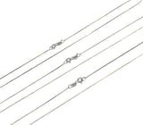 18" Silver Chain, Sterling Silver Chain, Necklace Chain, Silver Box Chain, Silver Chain Bulk Jewelry Findings Jewelry Making, 1.2mm