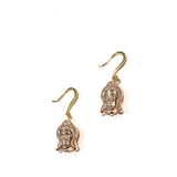 Buddha Earrings, Religious Jewelry, Spiritual Jewelry, Buddhist Jewelry, Pave Earrings, Buddha Jewelry, Rose Gold Buddha , Spiritual Gift