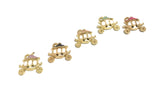 5 Pc Gold Carriage Charms, Carriage Charms, Gold Charms, Princess Charms, Princess Carriage Charms, Fairy Charms, Jewelry Findings, Princess