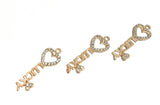 Lucky Charm, Word Charms, Heart Charm, Key Charm, Heart Key Charm, Jewelry Findings, Bulk Charms, Wholesale Charms, Gold Charms, DIY Jewelry