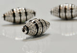 CZ Micro Pave Football Spacer Beads, Jewelry Supplies, Jewelry Findings for Jewelry Making