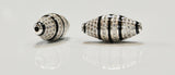 CZ Micro Pave Football Spacer Beads, Jewelry Supplies, Jewelry Findings for Jewelry Making